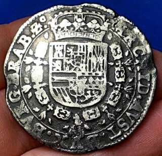 GIANT COIN 1656 SPANISH NETHERLANDS SILVER PATAGON DOLLAR COIN 