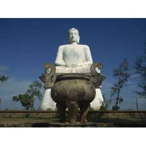  Statue of the Buddha at the Bandit Cham Towers in Vietnam 