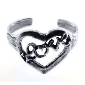 Toe Ring Sterling Silver (925) Heart Love Jewelry