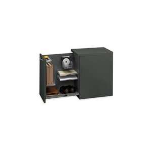   Side Access Pedestal with Binder Storage in Charcoal