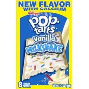 Kelloggs Pop Tarts Vanilla Milkshake, 8 Count Box (Pack of 6)