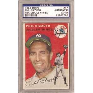 Autographed Phil Rizzuto PSA/DNA Signed 1954 Topps Card   Signed MLB 