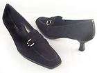 100 Woman Vaneli Black Suede Medium Heel Shoe size 9