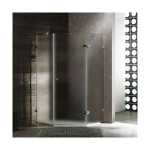   Thick Glass Shower Enclosure with Right Side Door Installation Chrome