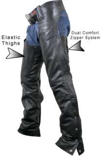 Leather Ladies Advanced Dual Comfort Premium Leather Chaps 12  