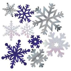 Christmas Cutout Assortments   Foil Snowflakes