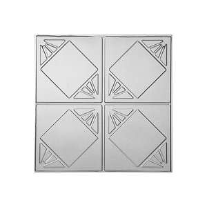  TIN CEILING PANEL CHECKERED PAST NAIL UP WHITE