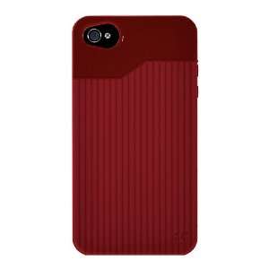  Amzer TPU T Matrix Case for iPhone 4 CDMA   Red Cell 