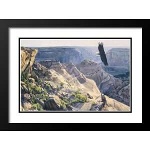   Double Matted 33x41 Bald Eagle Over Canyon De Chelley