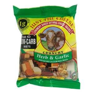 Just the Cheese Rounds, Herb n Garlic, 2 Ounce Bags (Pack of 12 