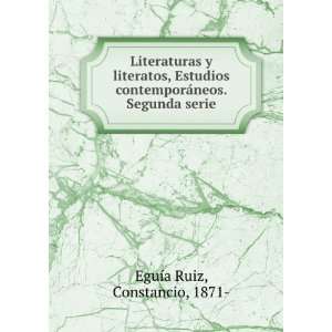   ¡neos. Segunda serie Constancio, 1871  EguÃ­a Ruiz Books