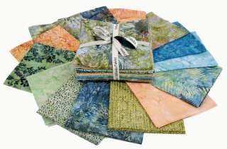 Hoffman Bali Batik Chamomile Quilt Fabric Fat Quarter Bundle of 14 