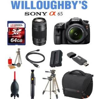 sony alpha slt a65 digital slr deluxe kit includes sony slt a65v 