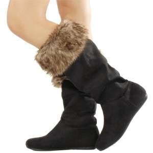 BLOSSOM SYSTEM 1 BROWN FAUX FUR LINED KNEE BOOT  
