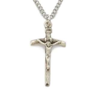 Sterling Silver Pope John Paul II Crucifix Catholic Jewelry Crucifix 