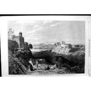  1864 CITY CHIUSI ETRURIA MOUNTAINS RICHARDSON FINE ART 