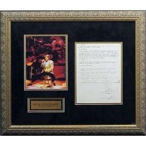Rod Stewart Framed Autographed Document