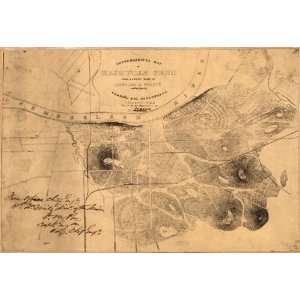  Civil War Map Topographical map of Nashville, Tenn. / from 