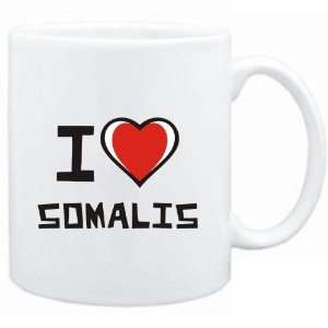 Mug White I love Somalis  Cats 