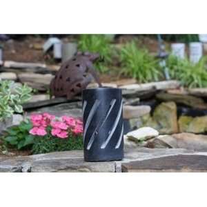  8 in. Black Polished Granite Solar Powered LED Light by 
