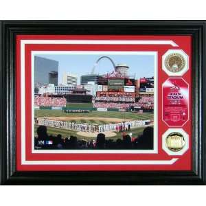 New Busch Stadium Photomint with authenticated infield 