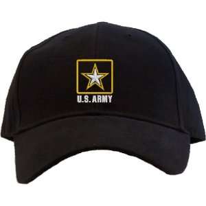    U.S. Army Embroidered Baseball Cap   Black 
