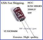 3300UF 10V NCC RADIAL ELECTROLYTIC CAPACITORS.12.​5X20MM.KZH. 2PCS
