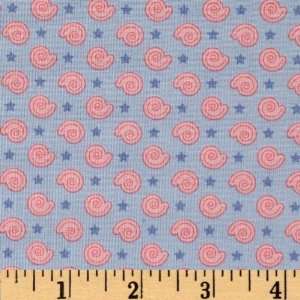  44 Wide Scrappy and Happy Baby Snails Blue Fabric By The 