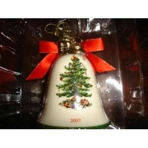  Spode Christmas Tree Annual Bell Ornament 2007