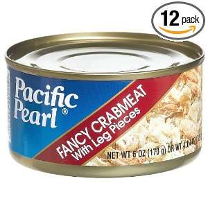 Pacific Pearl Fancy Crabmeat, 6 Ounce Cans (Pack of 12)  