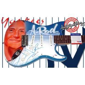  Alex Rodriguez Autographed Signed A Rod Airbrush Guitar 