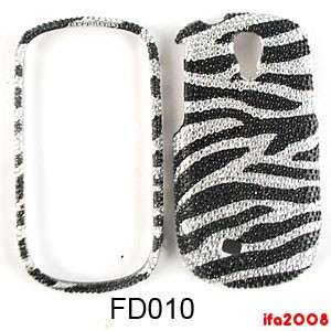 FOR SAMSUNG GRAVITY SMART TOUCH 2 T589 CRYSTAL ZEBRA STRIPE CASE COVER 