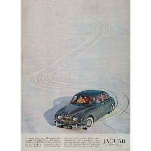   Sedan XK Engine Winter Snow Tracks   Original Print Ad