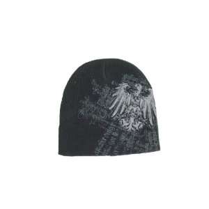  New Ski Snowboard Beanie Hat Black with Gray Eagle and 