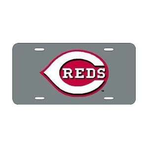  Cincinnati Reds Laser Cut Silver License Plate Sports 