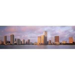 Waterfront and Skyline at Dusk, Miami, Florida, USA Photographic 