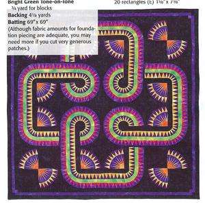 FLY BY NIGHT ~~ FOUNDATION PIECING ~ QUILT PATTERN ~~ GLOWING 