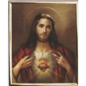  Sacred Heart of Jesus Framed Art, 8 x 10   MADE IN ITALY 