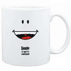  Mug White  Smile if youre confused  Adjetives Sports 