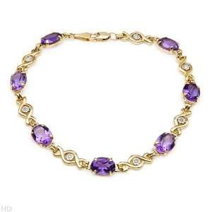  CleverEves 10.00.Ctw Amethyst Gold Bracelet CleverEve 