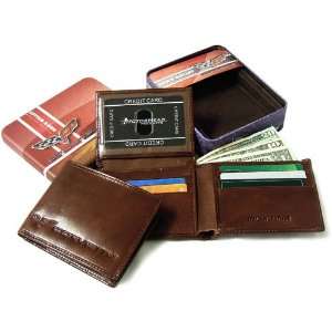  C6 Corvette Brandy Italian Leather Bifold Wallet By 