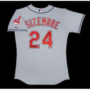  Grady Sizemore Signed Uniform   with 100th HR 7508 at Min 