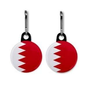 Creative Clam Flag Of Bahrain 2 pack World Images 1 Inch Zipper Pull 