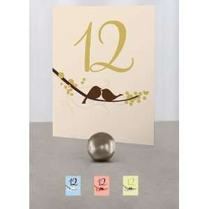  Davids Bridal Love Bird Table Numbers Packs of 12 Style 
