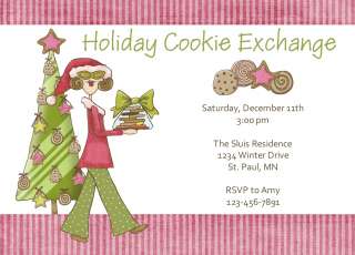 Cookie Exchange Christmas Holiday Invitations  