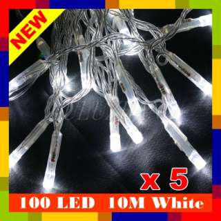  LED 10M White String Fairy Lights Xmas Christmas Party Wedding For US