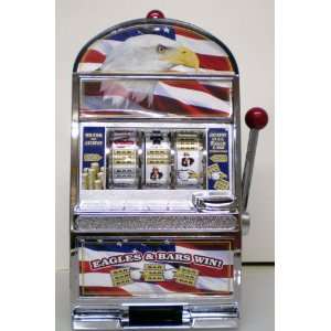    Stars and Stripes Eagle USA Slot Machine Bank Toys & Games