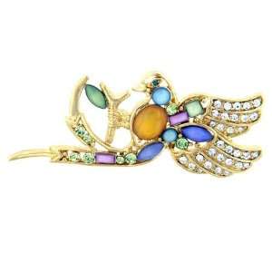  Multi Color Magpie Animal Brooches Pin Pugster Jewelry