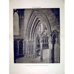   1908 View Chapter House Door Southwell Cathedral Print