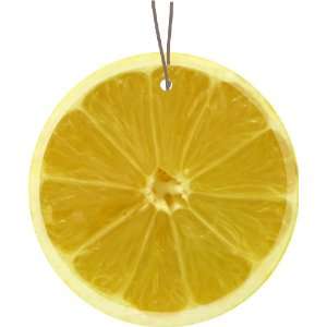  Rikki Knight Lemon Fruit Slice Design Glass Round 